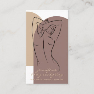Beige Körperskulptur konturierender Spray Tan Visitenkarte