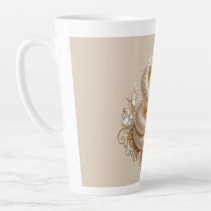 Beige Kristallschlangen-Kronenanhänger Kunst Milchtasse
