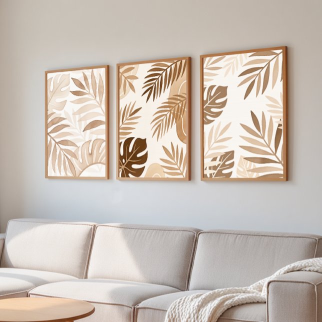 Beige Leaf Zen Minimalistisch Wall Art Bilderwand Sets (Von Creator hochgeladen)