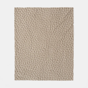 Beige Ledertextur, nahtloser Hintergrund. Fleecedecke