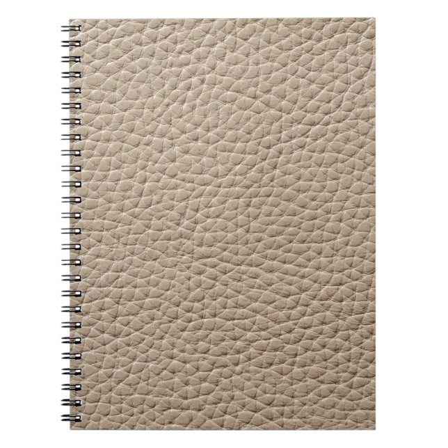 Beige Ledertextur, nahtloser Hintergrund. Notizblock (Vorderseite)
