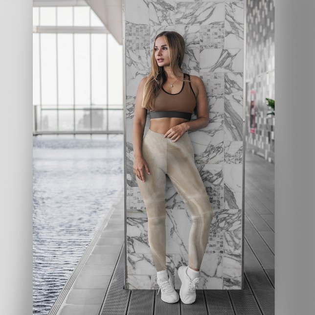 Beige Leggings mit Rose (Von Creator hochgeladen)