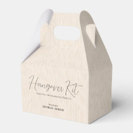 Beige Leinen Einfaches Script Hangover Erholung Ki Geschenkschachtel