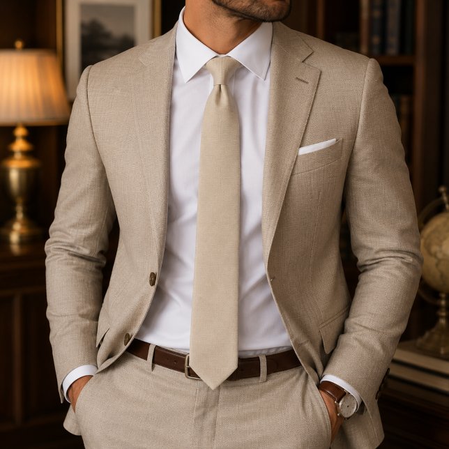 Beige Leinen Krawatte (Von Creator hochgeladen)