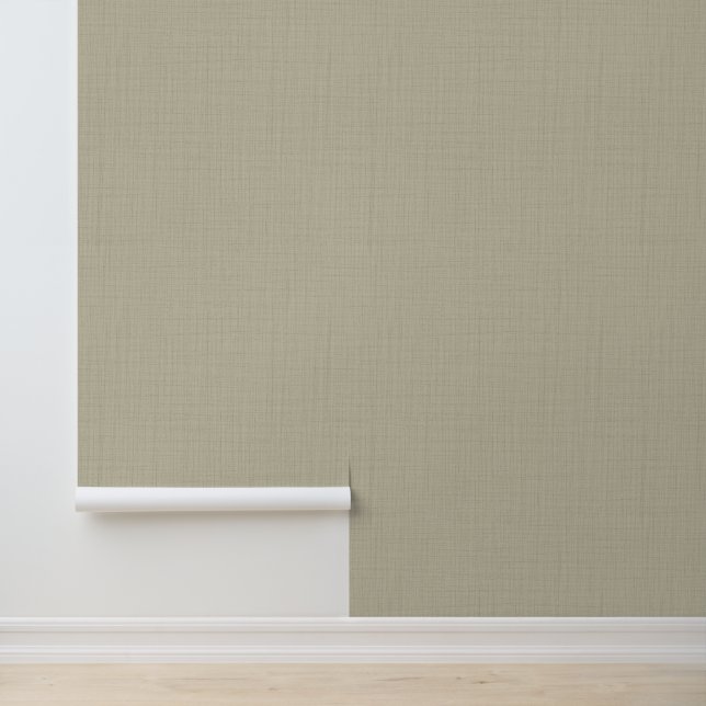 Beige Leinenstruktur solide Farbe Tapete (Anwendung)