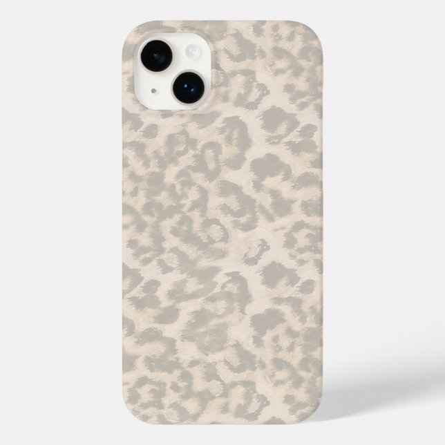 Beige leopard print . Case-Mate iPhone 14 plus hülle (Rückseite)