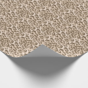 Beige Leopardendrucke. Geschenkpapier