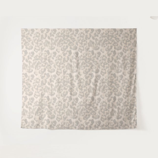 Beige Leopardendrucke. Wandteppich (Vorderseite (Horizontal))