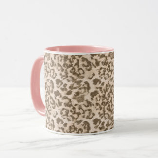Beige Leopardrucke Tasse