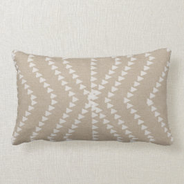 Beige Linen sehen weiße Pfeile Pilz Lendenkissen