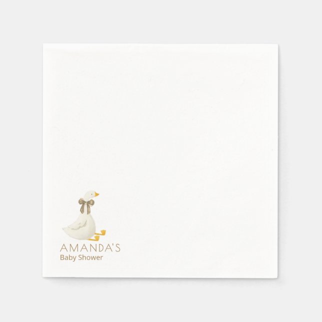 Beige Little Goose Geschlechtsneutral Serviette (Vorderseite)