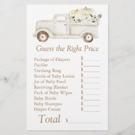 Beige Little Pumpkin Baby Dusche raten den richtig