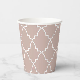 Beige marokkanische Gittermuster Pappbecher