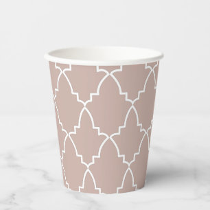 Beige marokkanische Gittermuster Pappbecher