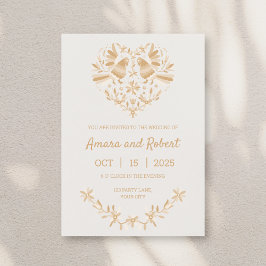 BEIGE MEXICAN OTOMI HERZ ANKÜNDIGUNG