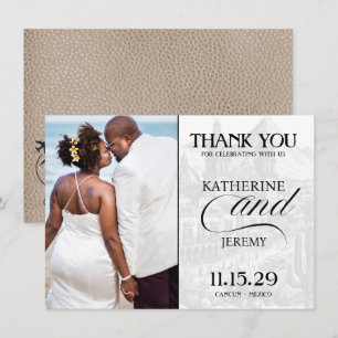 Beige Mexico Passport Dankeskarte