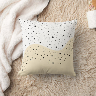 Beige minimale Bauweise mit Punkten Kissen