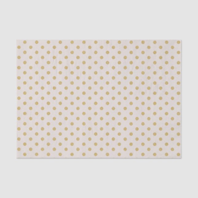 Beige mit GoldTupfen Seidenpapier (Vorderseite)