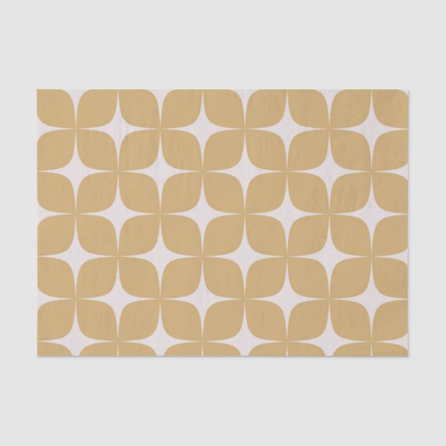 Beige Mitte Jahrhundert Modernes Elegantes Boho Ge Seidenpapier (Vorderseite)