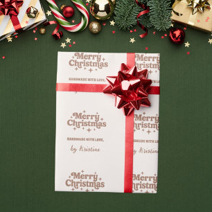 Beige Mocha handgefertigt aus Weihnachtsgeschenkve Geschenkpapier