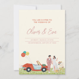 Beige Moderne Einladung zur Hochzeit