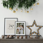 Beige moderne Skandale elegante Drehbuch Weihnacht Poster<br><div class="desc">Beige moderne und elegante rustikale Aquarell beige natürliche skandinavische zeitgenössische Farbtöne beige,  schwarz-weiß Foto Weihnachtsgestalterdekor.</div>