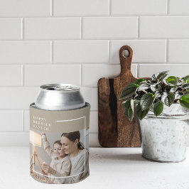 Beige Modernes Foto | Glücklich gesegnetes Ostern Dosenkühler