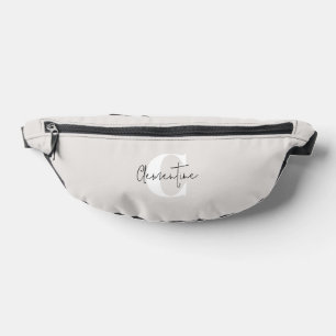 Beige Modernes Minimalistisches Mit Monogramm Bauchtasche