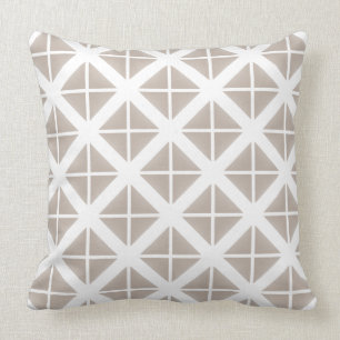 Beige modisches Dreieck-Muster Kissen