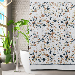 Beige Mosaik Familienduschvorhang Duschvorhang