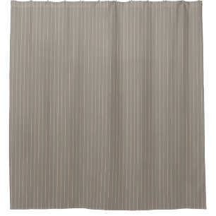 Beige Nadelstreifen Duschvorhang
