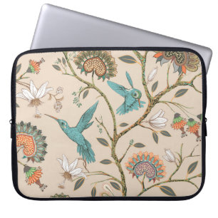 Beige nahtlose Muster mit stilisierten Blume und b Laptopschutzhülle