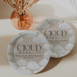 Beige natürlicher Cloud Nine Badezimmer modern sti Pappteller