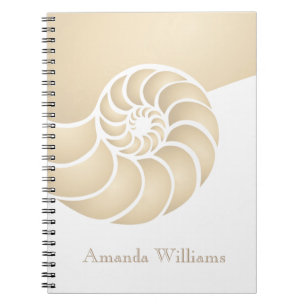 Beige Nautilus Muschel Custom Nautical Notizblock
