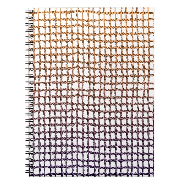 Beige Net Notebook Notizblock (Vorderseite)