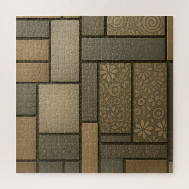 Beige Neutral Tile Mosaic Pattern (Vertikal)