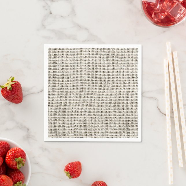 Beige neutrales falsches Leinengewebe elegant  Serviette (Beispiel)