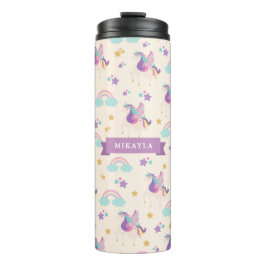 Beige | Niedlich Rainbow Unicorn Kinder Thermosbecher