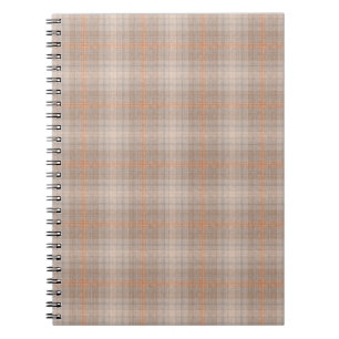 Beige orange kariert notizblock