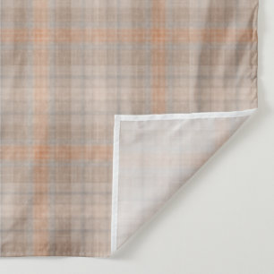 Beige-orange kariert wandteppich