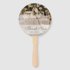 Beige Pastel Elegant Danke Souvenir Fächer