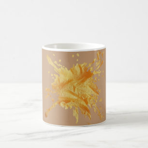 Beige Pastell Herbst Papierstruktur Tasse - Monogr