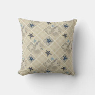 Beige-Patchwork Kissen