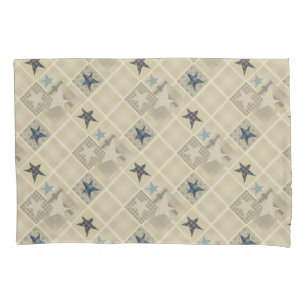 Beige-Patchwork Kissenbezug
