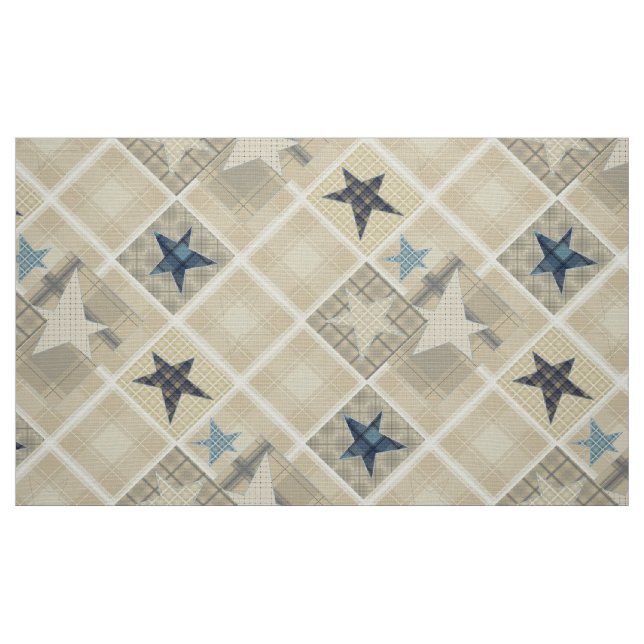 Beige-Patchwork Stoff (Fat Quarter (45,7 x 55,9 cm))