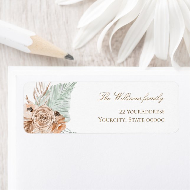 Beige Pfefferminze boho Blume Pampas Gras (Insitu)