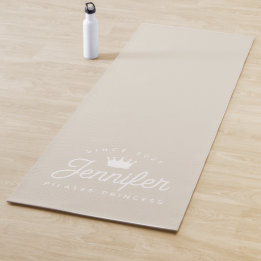 Beige Pilates Prinzessin Workout Gym Yogamatte
