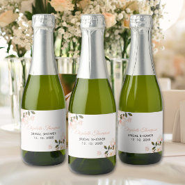 Beige Pink Floral Pattern Bridal Shower