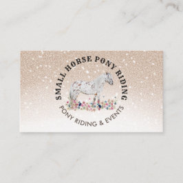Beige Pony Pferderennfahrer Visitenkarte