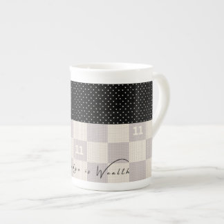 Beige Porzellan-Tasse Prozellantasse
